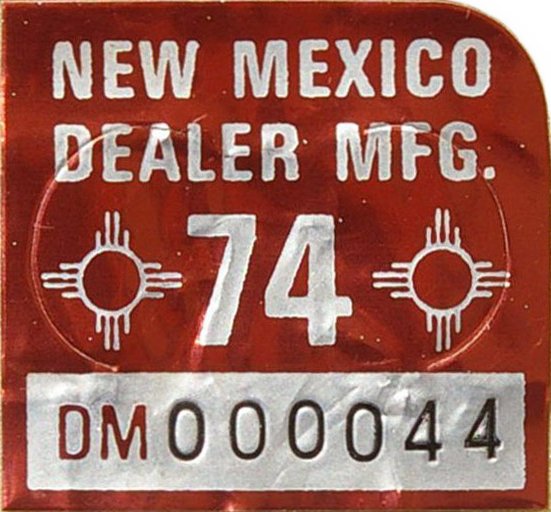 New Mexico License Plate Renewal (Validation) Stickers